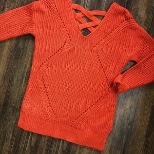 Orange oversized sweater